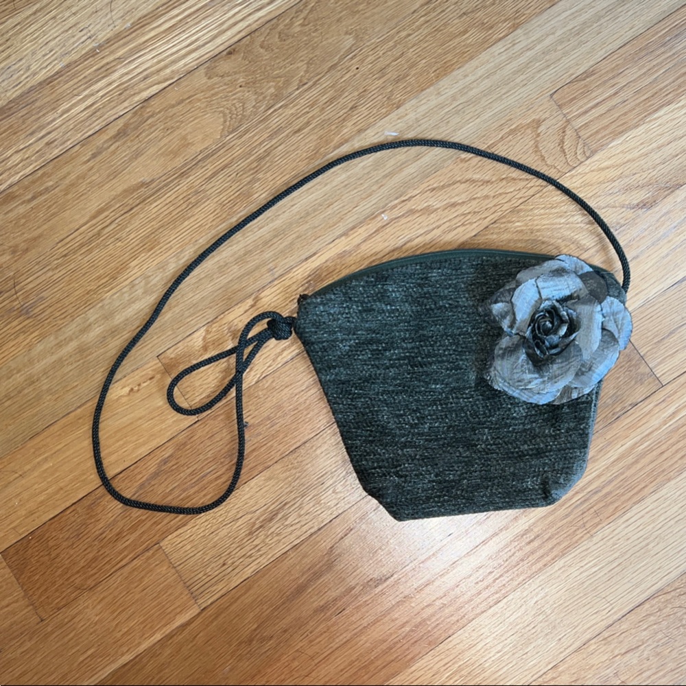 Elegant Olive Floral Mini Bag